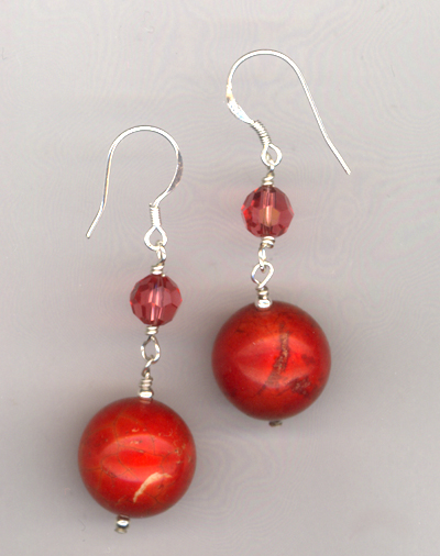 Cherry Jawbreakers ~ Gemstone Earrings