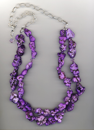 Purple Nuggets ~ Gemstone Necklace