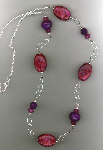 purple Craze gemstone chain necklace
