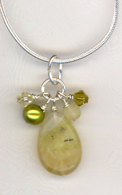 Lemon and Lime Jade Crystal Necklace