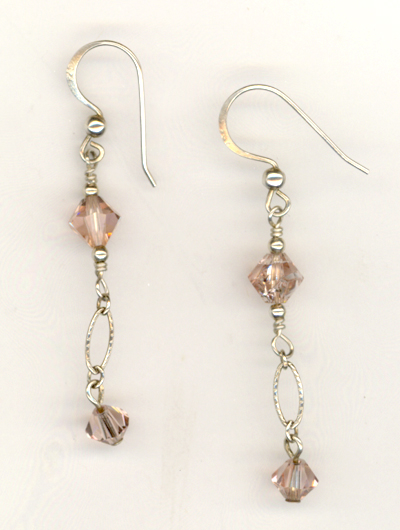 Vintage Rose ~ Swarovski Crystal Earrings