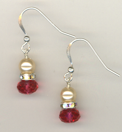 Pink Passion Pearl Sterling Earrings