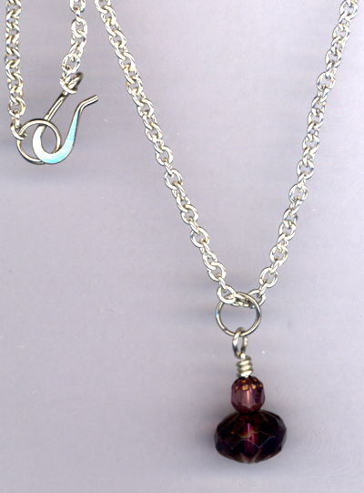 Amethyst Vintage Crystal Beaded Necklace