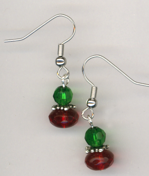 Merry Christmas 2 crystal earrings