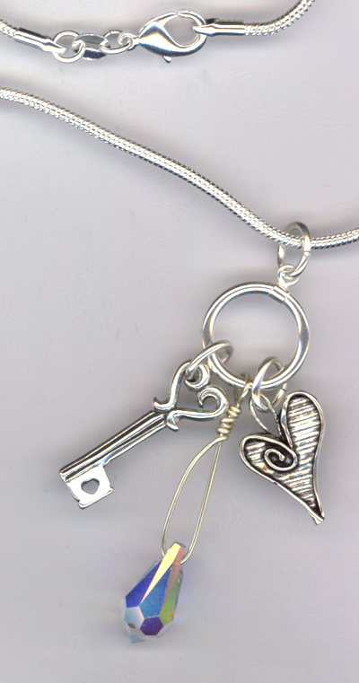Key 2 My Heart Charm Necklace
