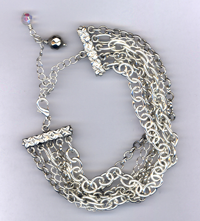 Broken ~ Silver Chain Layered Bracelet