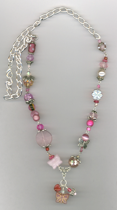 Whimsy Girl Pink ~ Chunky Beaded Necklace