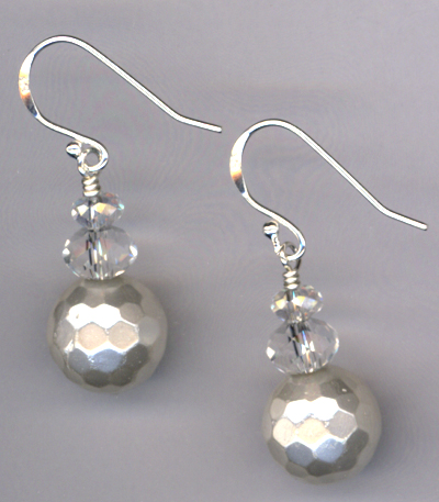 Pure ~ White Pearl Crystal Earrings