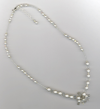 Vintage With A Twist! ~ Swarovski Pearl Crystal Necklace