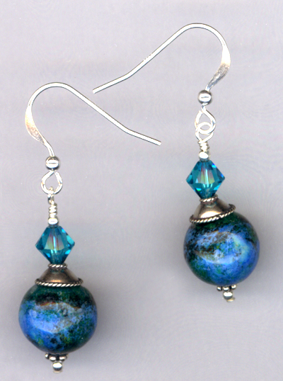 Emerald Isle Voyage ~ Sterling Silver Gemstone Crystal Earrings