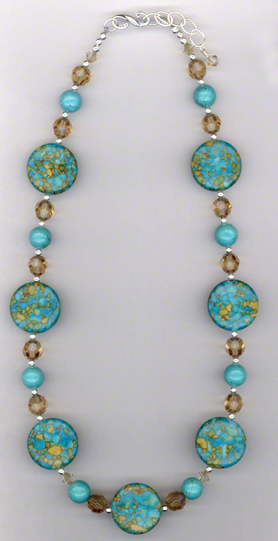 Summer Turquoise Swarovski Crystal Necklace