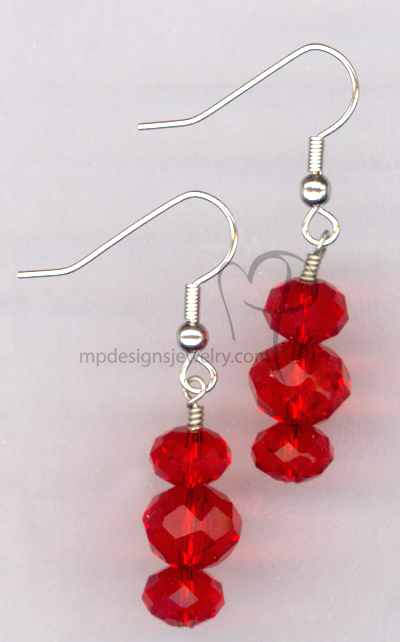 Red Bling ~ Crystal Hypo-Allergenic Earrings