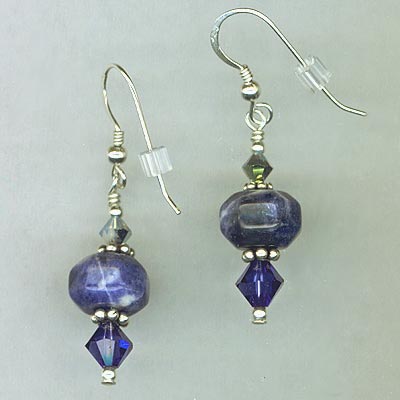 Blue Lapis Crystal earrings