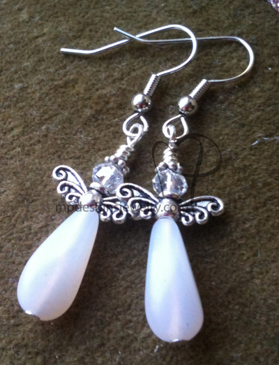 Snow Angel Crystal Silver Earrings