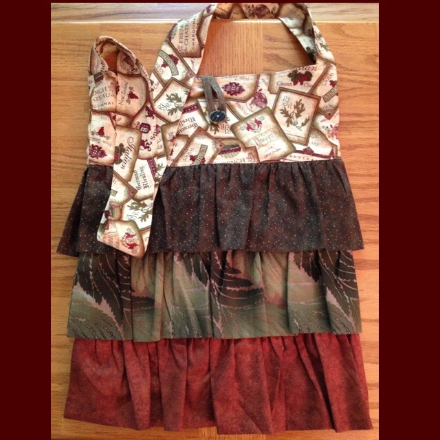 Wine country crossbody fabric ruffle bag