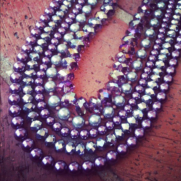 Luscious Lux - Layers of Pealrs and Crystals Necklace