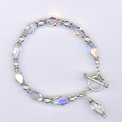Bridal Crystal Silver Bracelet