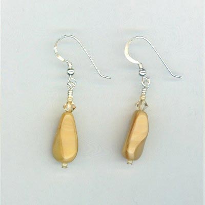 bone crystal earring