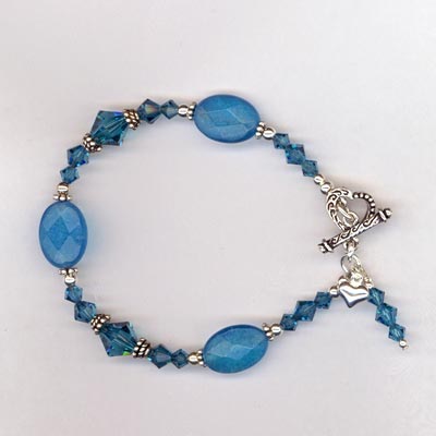 blue jade crystal bracelet