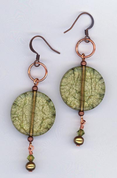 Olive Garden ~ Copper Earrings