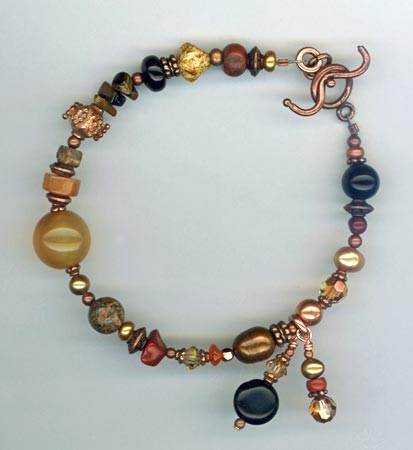 Artisan Gemstone Copper Bracelet