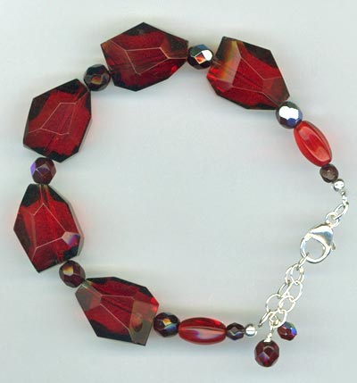 ruby quartz nugget bracelet