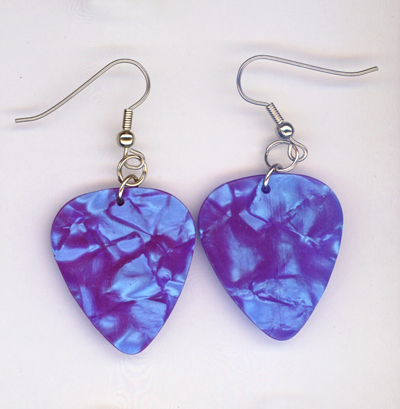 aqua blue pearl plain earrings