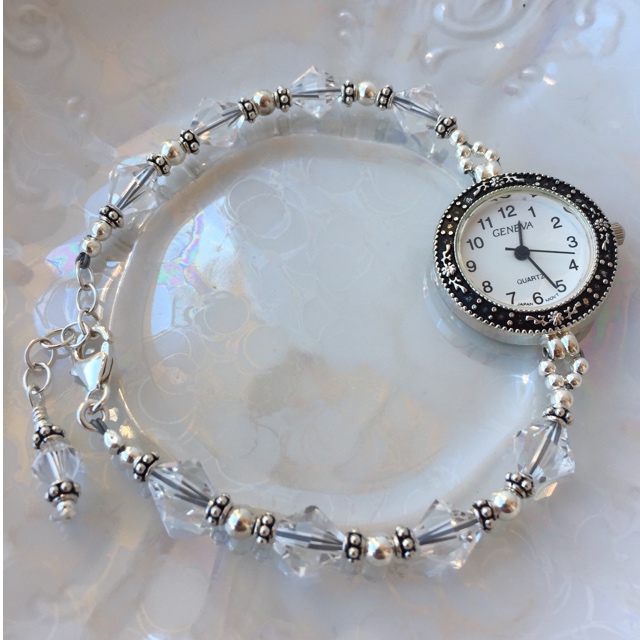 Bridal crystal Sterling watch 