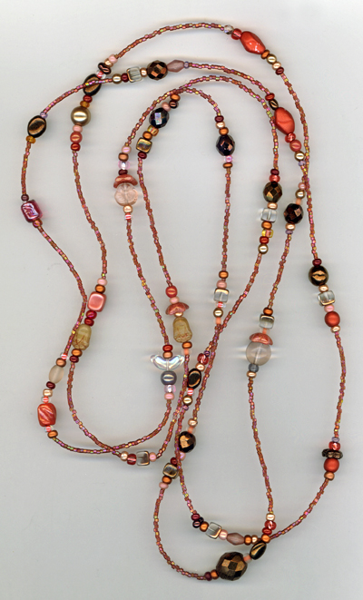 super long winter pink necklace