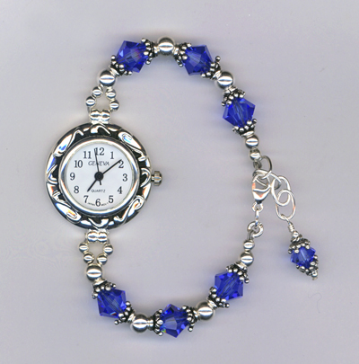 sapphire blue crystal watch